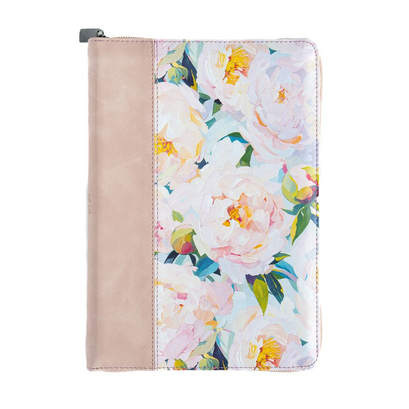 BIBLIA LETRA GIGANTE 14 PUNTOS MANUAL RV1960ROSA CUARZO/FLORES/C CIERRE INDICE