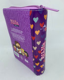 Bíblia para niñas morada Lila  reina Valera 1960 cierre índice piel imitación 8.5 puntos