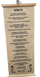 Pergamino Grande Impreso en Cuero Sintético - Salmo 91