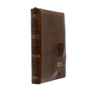 Biblia Letra Grande 12 puntos para hombre con cierre cafe oscuro indice RV1960