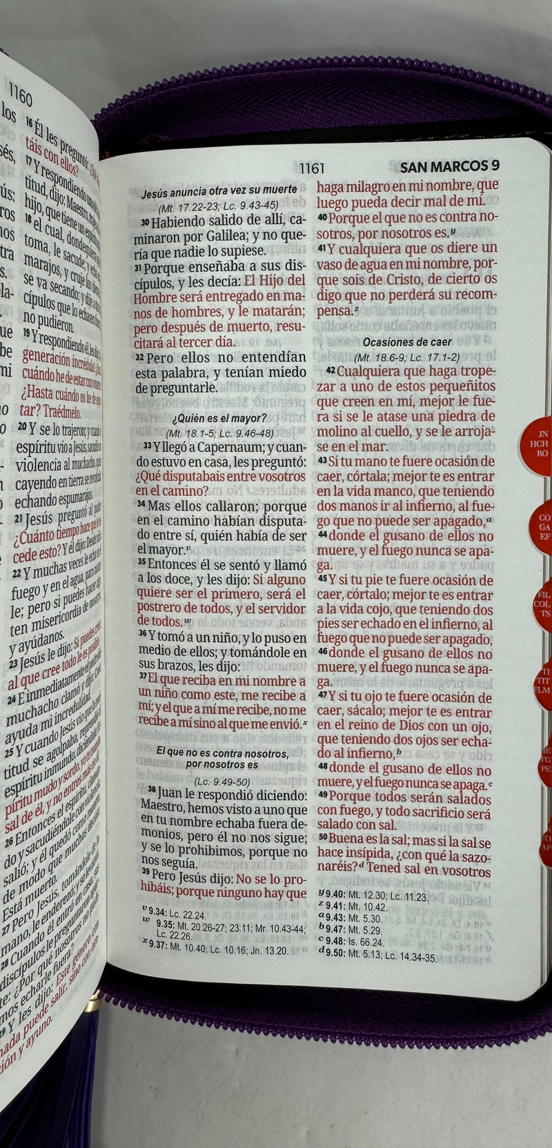 Biblia chequera reina valera 1960 tres colores cierre indice agarradera