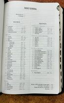 Biblia textual piel genuina con cierre con indice  IV edicion
