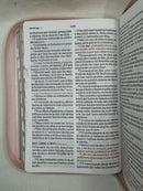 Biblia para mujer letra grande tamaño manual flores cierre indice