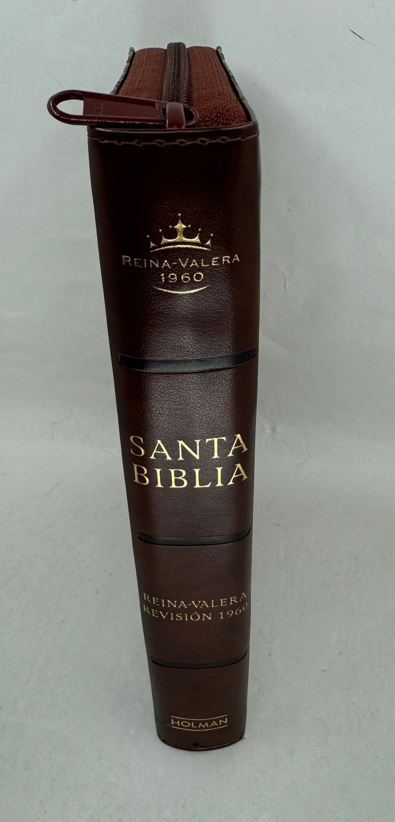 BIBLIA LETRA GRANDE TAMANO MANUAL REINA VALERA 1960 MARRON SIMIL PIEL CIERRE/INDICE