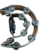 Panderos media luna plateado