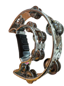 Panderos media luna plateado