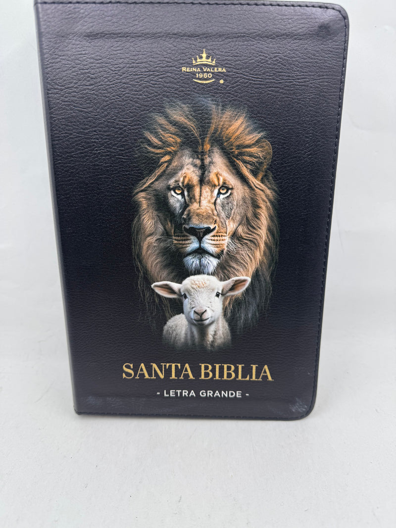 Biblia leon y codero letra grande