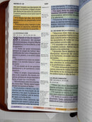 Biblia arco iris letra gigante camelo reina valera 1960 similpiel con cierre indice
