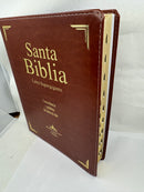 Biblia Reina Valera 1960 Letra Súper Gigante Piel Color Marrón con Índice
