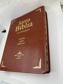 Biblia Reina Valera 1960 Letra Súper Gigante Piel Color Marrón con Índice