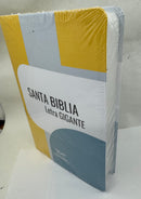 Biblia con Letra Gigante 15 puntos Reina-Valera Contemporánea, imit piel azul y amarillo