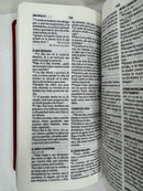 Biblia Estilo Chequera Imi Piel Rojo Con Concordancia RVR1960 Con Concordancia y Broche