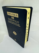 Biblia Letra Grande RVR.1960 Manual Ser Un Discípulo Imit.Piel Azul Marino Index