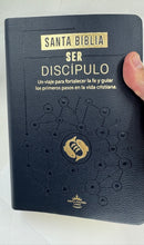 Biblia Letra Grande RVR.1960 Manual Ser Un Discípulo Imit.Piel Azul Marino Index