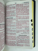 Biblia Letra Grande RVR.1960 Manual Ser Un Discípulo Imit.Piel Azul Marino Index