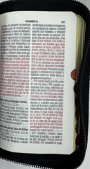 Biblia Mini Bolsillo con Cierre REINA VALERA 1960, imit piel negro con índice