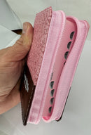 Mini biblia para el bolsillo Reina valera 1960 con cierre rosa marrón índice