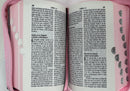 Mini biblia para el bolsillo Reina valera 1960 con cierre rosa marrón índice