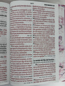 Biblia para mujer  letra súper gigante tamaño manual 19 puntos rosa mariposas