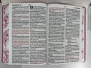 Biblia para mujer  letra súper gigante tamaño manual 19 puntos rosa mariposas