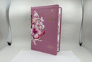 Biblia para mujer  letra súper gigante tamaño manual 19 puntos rosa mariposas