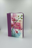 Biblia letra gigante 14 puntos para mujer  rv1960 orquídeas cierre indice