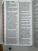 Biblia  mujer Letra Gigante 19 puntos Manual Rv1960 piel imita. Rosa Floral Con Indice