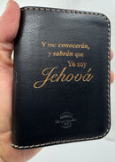 Biblia mini  bolsillo negro riena Valera 1960 Y me conocerán cierre INDICE