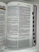 Biblia de estudio para mujer orquídea reina valera 960 semilpiel  índice