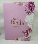 Biblia letra gigante mujer  18 puntos Riena valera 1960 simil piel rosa mariposas