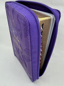 Biblia Para Mujer Cierre Letra Grande 12 puntos RVR.1960 Tamaño Portátil Lila Floral Index