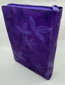 Biblia Para Mujer Cierre Letra Grande 12 puntos RVR.1960 Tamaño Portátil Lila Floral Index