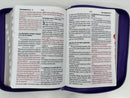 Biblia Para Mujer Cierre Letra Grande 12 puntos RVR.1960 Tamaño Portátil Lila Floral Index