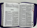 Biblia Para Mujer Cierre Letra Grande 12 puntos RVR.1960 Tamaño Portátil Lila Floral Index