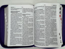 Biblia Para Mujer Cierre Letra Grande 12 puntos RVR.1960 Tamaño Portátil Lila Floral Index