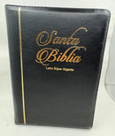 Biblia letra super gigante19 puntos RV1960 piel genuina con cierre indice negro