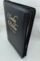 Biblia letra super gigante19 puntos RV1960 piel genuina con cierre indice negro