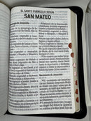 Biblia letra super gigante19 puntos RV1960 piel genuina con cierre indice negro