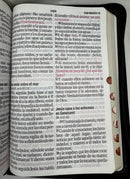 Biblia letra super gigante19 puntos RV1960 piel genuina con cierre indice negro