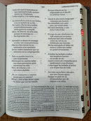 RVR 1960 Biblia de estudio letra gigante, negro, símil piel con índice (RVR 1960 Giant print study Bible, black, LeatherTouch, indexed