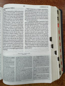 RVR 1960 Biblia de estudio letra gigante, negro, símil piel con índice (RVR 1960 Giant print study Bible, black, LeatherTouch, indexed