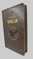 Biblia letra grande 11.5 puntos rv1960 para obsequios con cierre moka águila