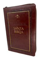 Biblia letra grande 11.5 puntos manual rv1960 con cierre marrón elegante