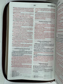 Biblia letra grande 11.5 puntos manual rv1960 con cierre marrón elegante