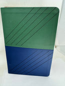 Biblia bilingüe nkjv/rv1960  Bilingual Bible, Leathersoft,  piel imitación verde azul