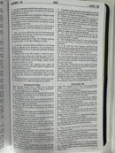 Biblia bilingüe nkjv/rv1960  Bilingual Bible, Leathersoft,  piel imitación verde azul