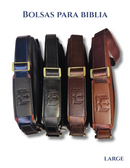 Bolso para llevar la biblia para hombre tamaño mediano con agarradera piel imitacion