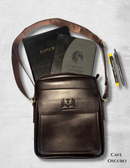 Bolso para llevar la biblia para hombre tamaño mediano con agarradera piel imitacion