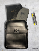 Bolso para llevar la biblia para hombre tamaño mediano con agarradera piel imitacion