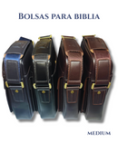 Bolso para llevar la biblia para hombre tamaño mediano con agarradera piel imitacion
